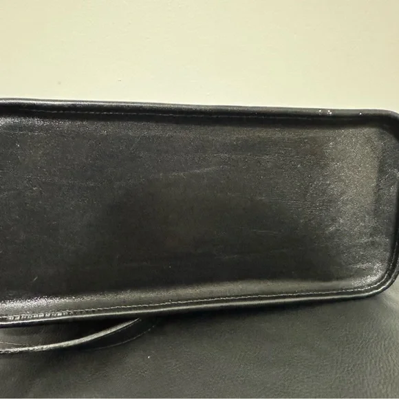 Vintage Brahmin Black Crocodile-Embossed Bag Purse EUC - Picture 11 of 13